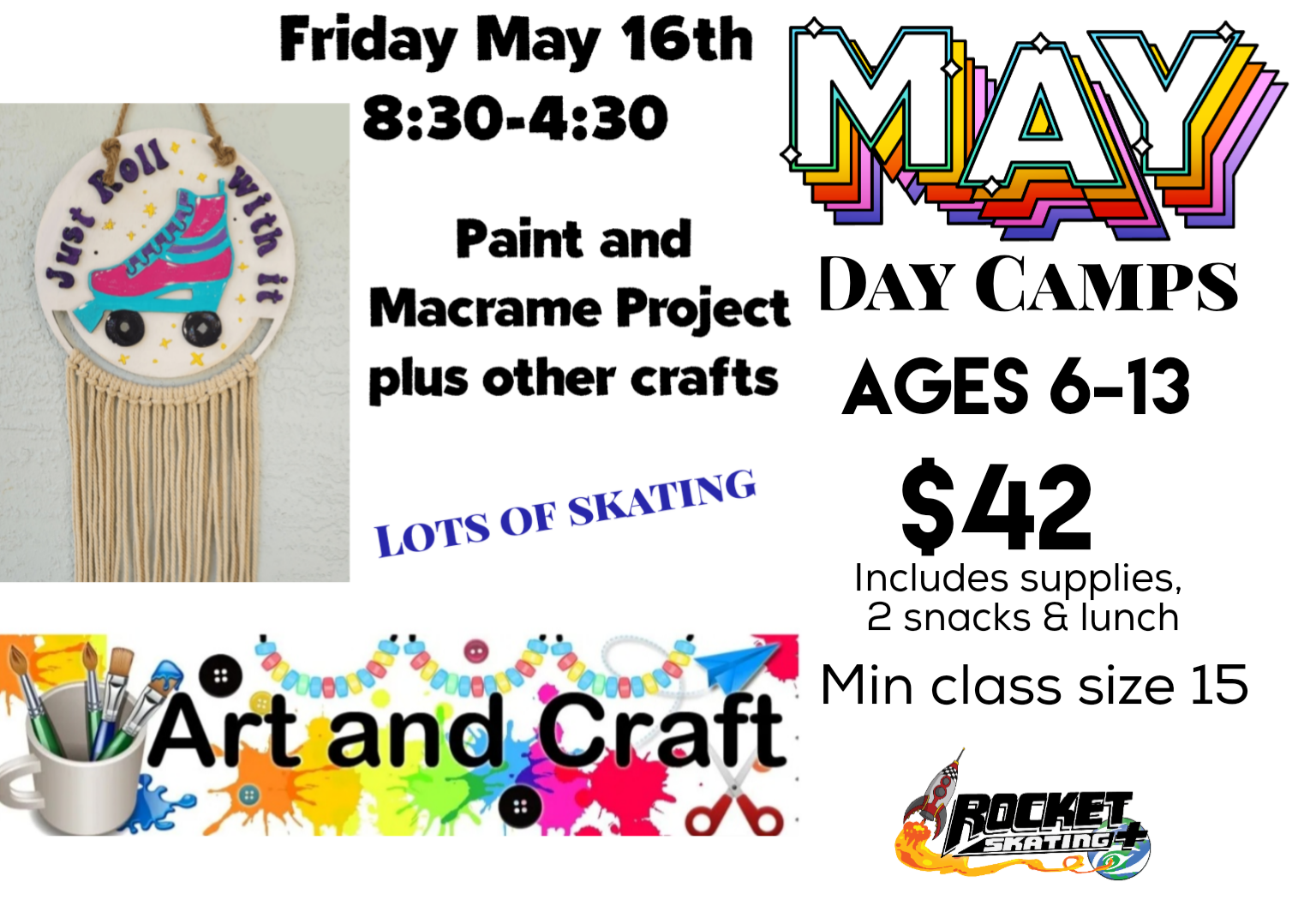 May Day Camp May 16th - Rocket Skating Plus LLC