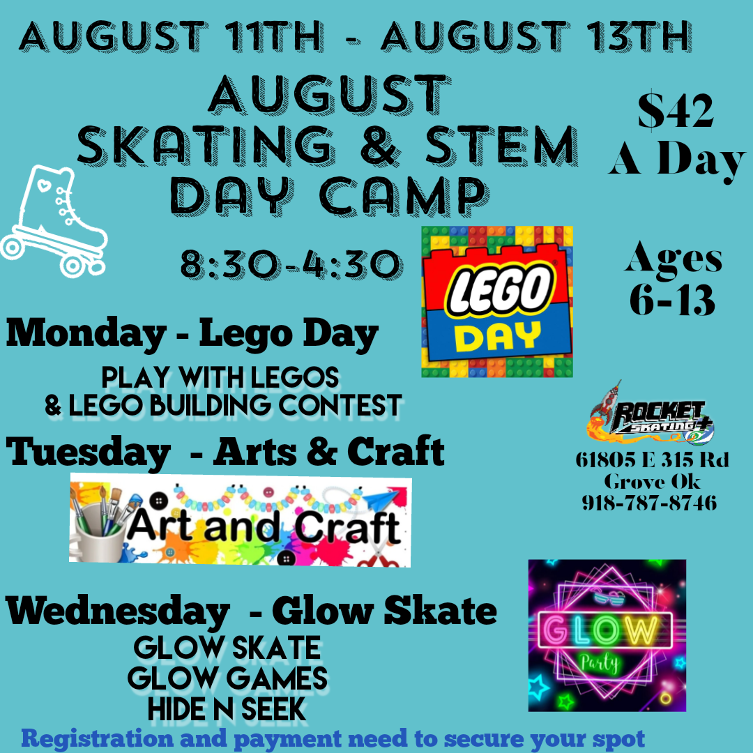 August Stem & Skating Camp 11th-13th - Rocket Skating Plus LLC