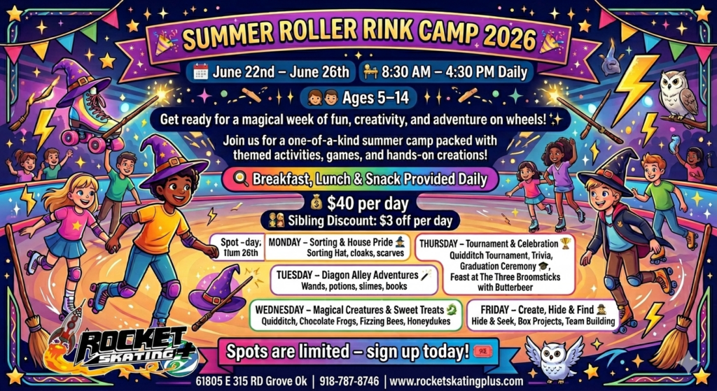 SUMMER ROLLER RINK CAMP 2026 - Rocket Skating Plus LLC