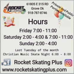Our Hours - Rocket Skating Plus LLC