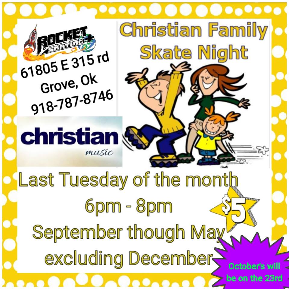Christian Music Skate Starts this Tuesday 9/25/18 - Rocket Skating Plus LLC