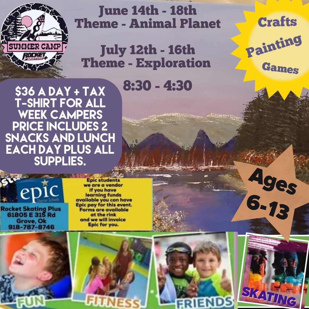 Camp Schedule 2021 - Rocket Skating Plus LLC
